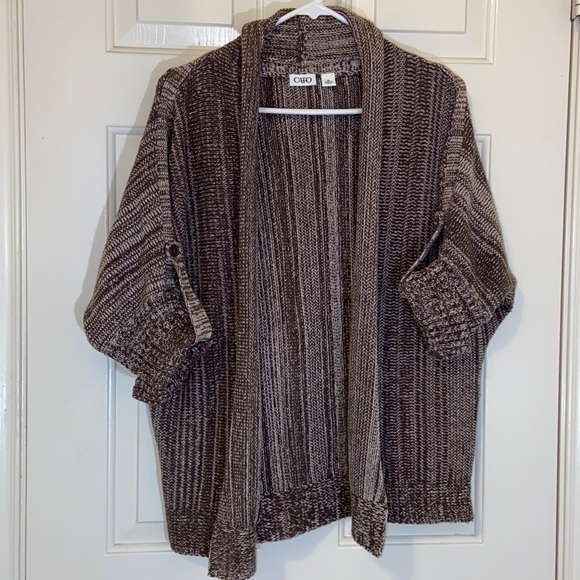 Cato Sweaters - Cato • Women’s Open Front 3/4 Sleeve Acrylic blend Cardigan • Size XL